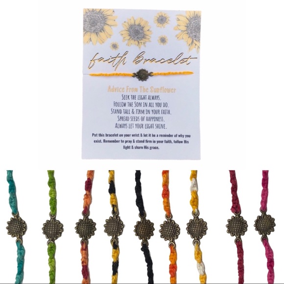 🌻3/$18 or 5/$25🌻Sunflower Faith Bracelet - Picture 5 of 5